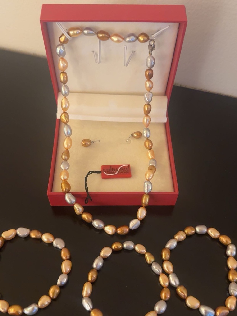 Honora Pearls sterling silver jewelry set